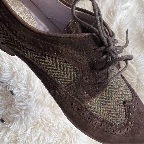 Johnston & Murphy Signature Series Vintage Style Suede Tweed Saddle Shoe Loafers - Picture 13 of 13